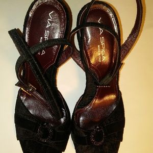 Via Spiga Jeweled Strap Heels